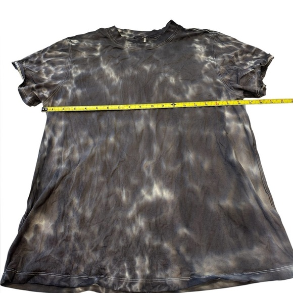 lululemon All Yours Boyfriend Tee Women's Cloud Wash Tie Dye Gray Short Sleeve - Picture 7 of 9